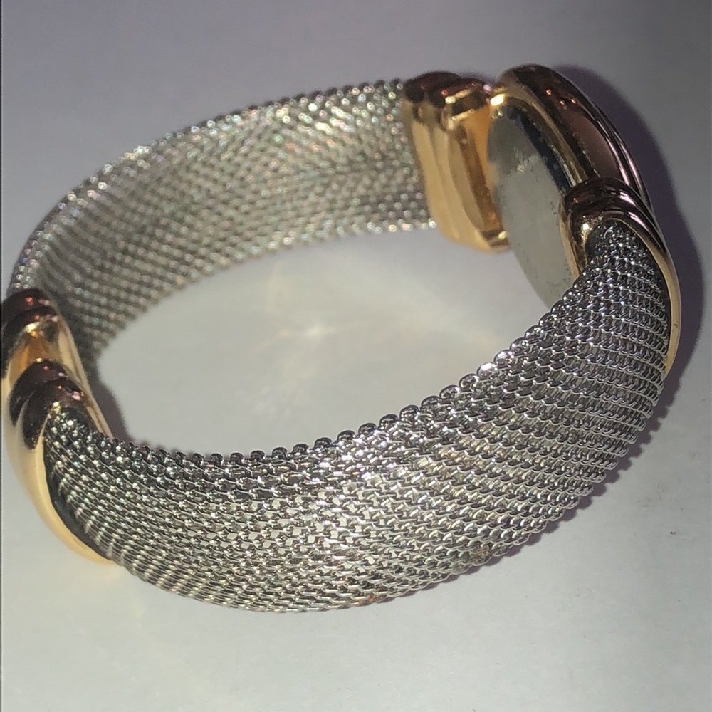 Pierre Jacquard Gold Tone and Silver Tone Watch with Mesh Band - Picture 5 of 8